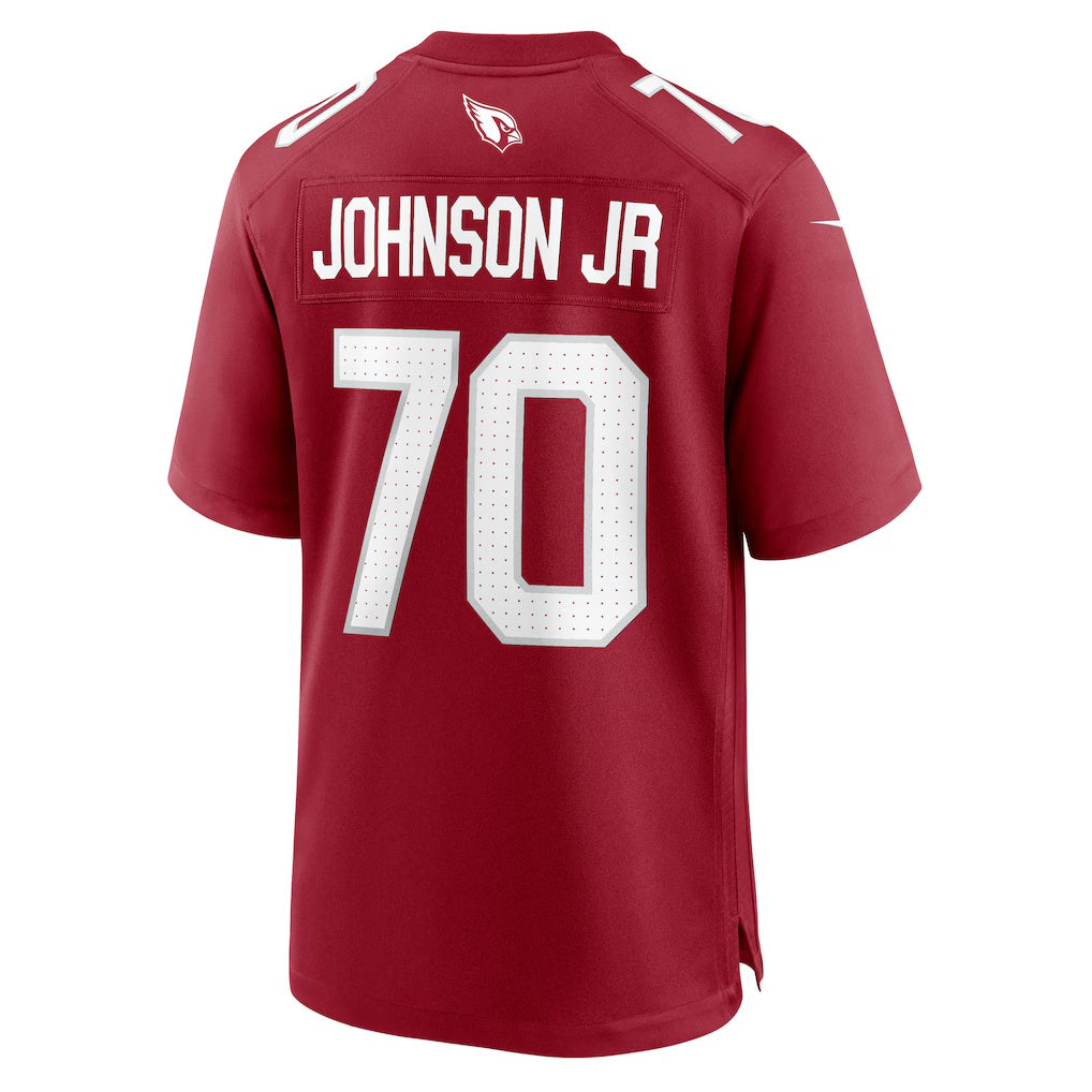 A.Cardinals #70 Paris Johnson Jr. Cardinal Thaam Game Jersey